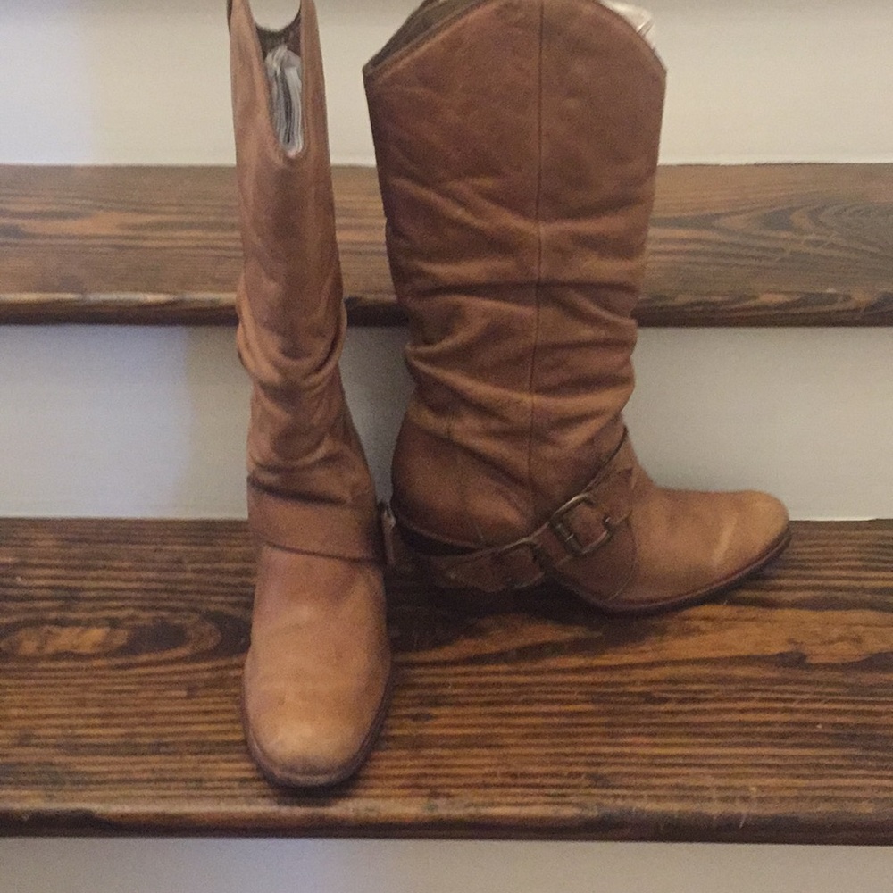 Distressed boots